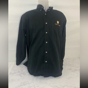 Blue generation Long Sleeve Button Down Shirt Mens L Black MILW College Prep S​​